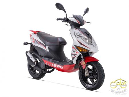 Keeway ry6 50 piros-fehér jobb eleje