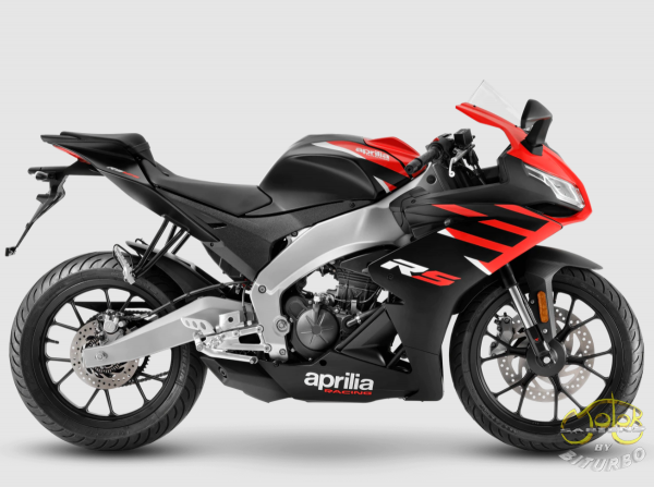 Aprilia RS 125 E5 sportmotor fekete-piros jobb oldala